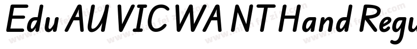 Edu AU VIC WA NT Hand Regular字体转换